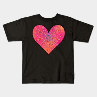 Spider Web Heart V38 Kids T-Shirt